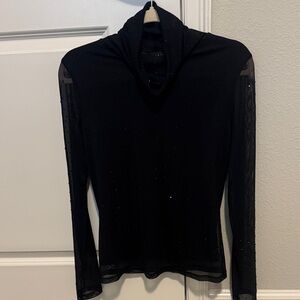 Sanctuary Black Sheer Long Sleeve Blouse